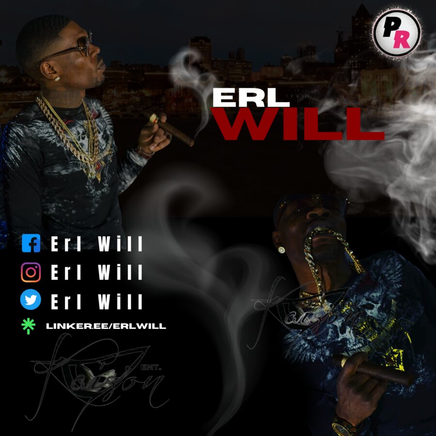 Cover art and social media design for recording artist Erl Will
