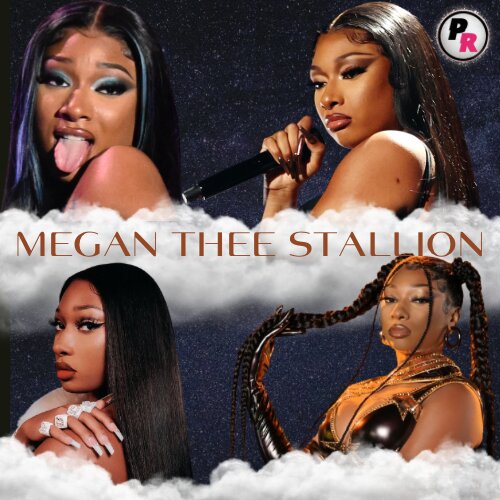 Megan Thee Stallion inspired cover art collage