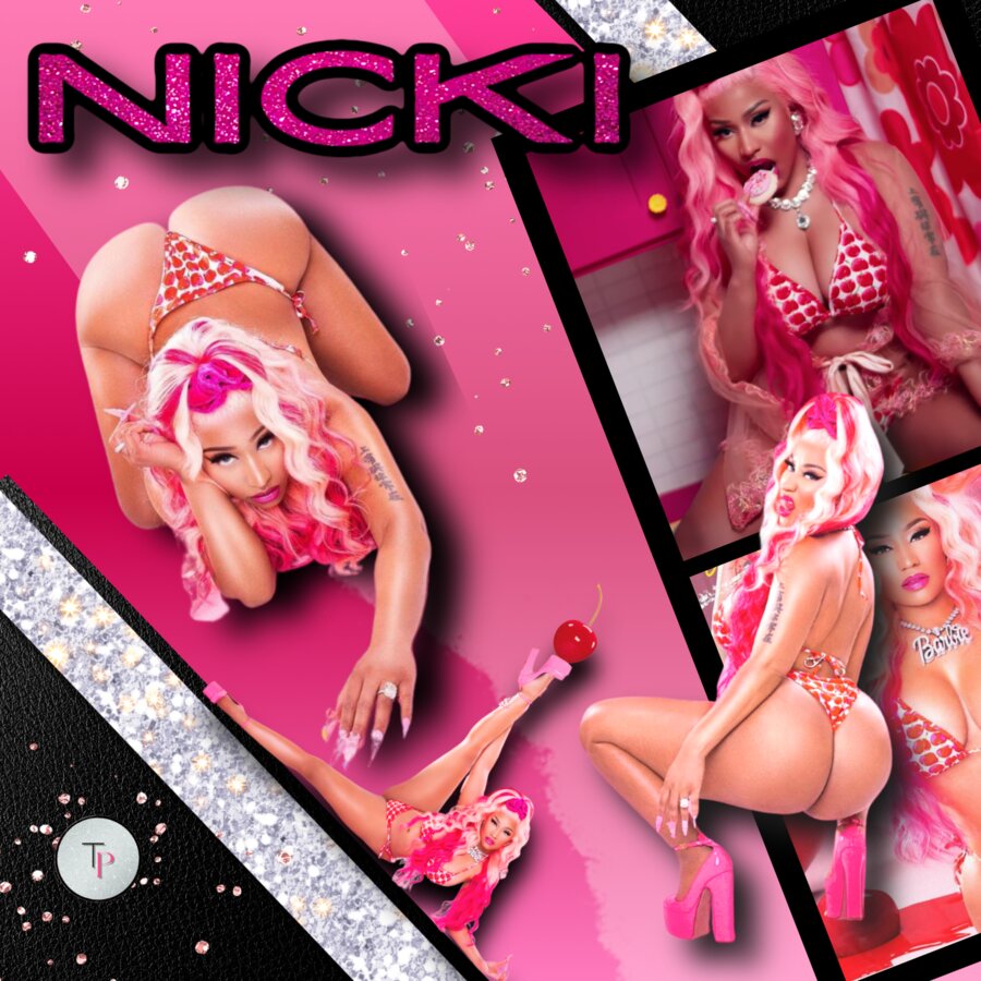 Nicki Minaj inspired pink collage design
