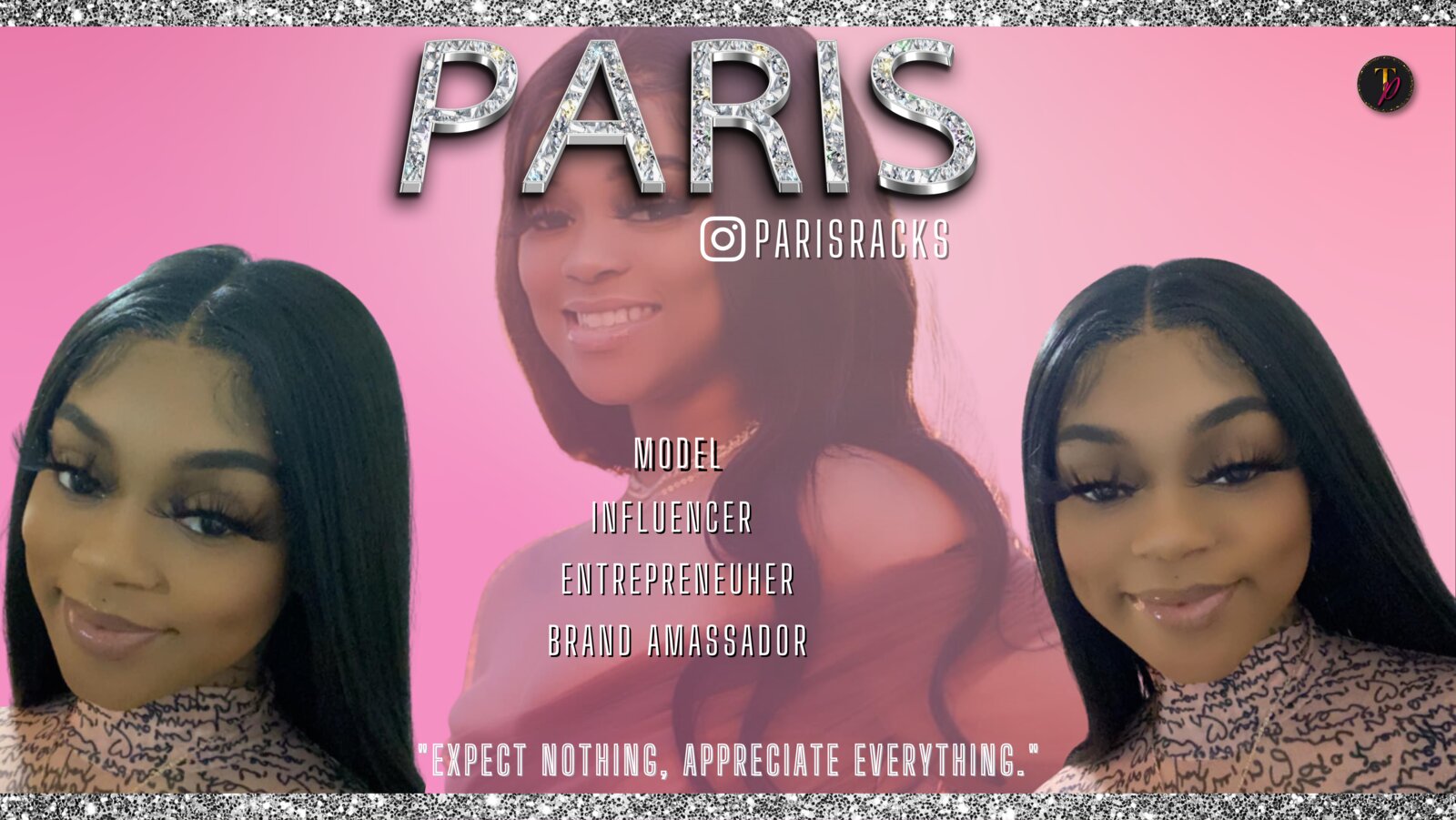 Paris influencer media kit banner for a model, influencer, and brand ambassador