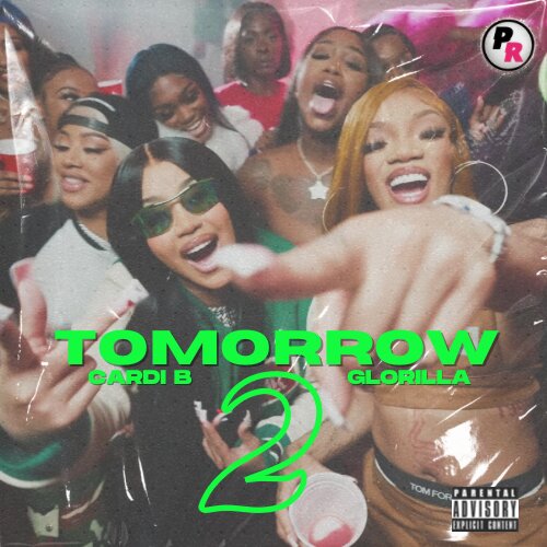 Cardi B and GloRilla “Tomorrow 2” inspired cover art